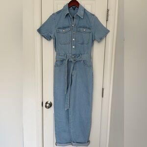 NWT Express Light Blue Denim jumpsuit